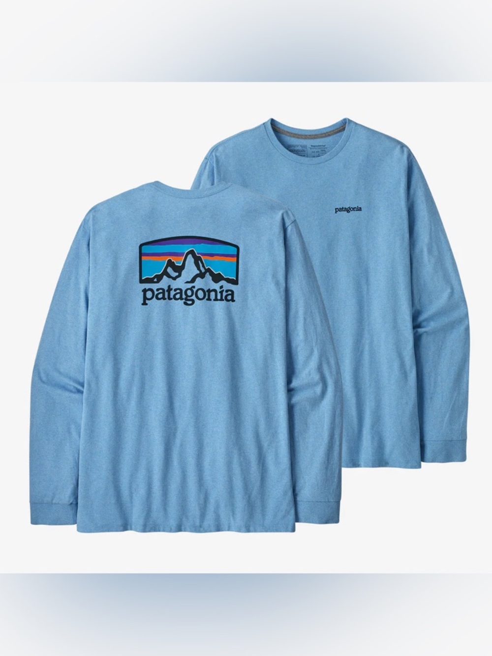 Patagonia Men’s Long-Sleeve Logo Tee — Blue